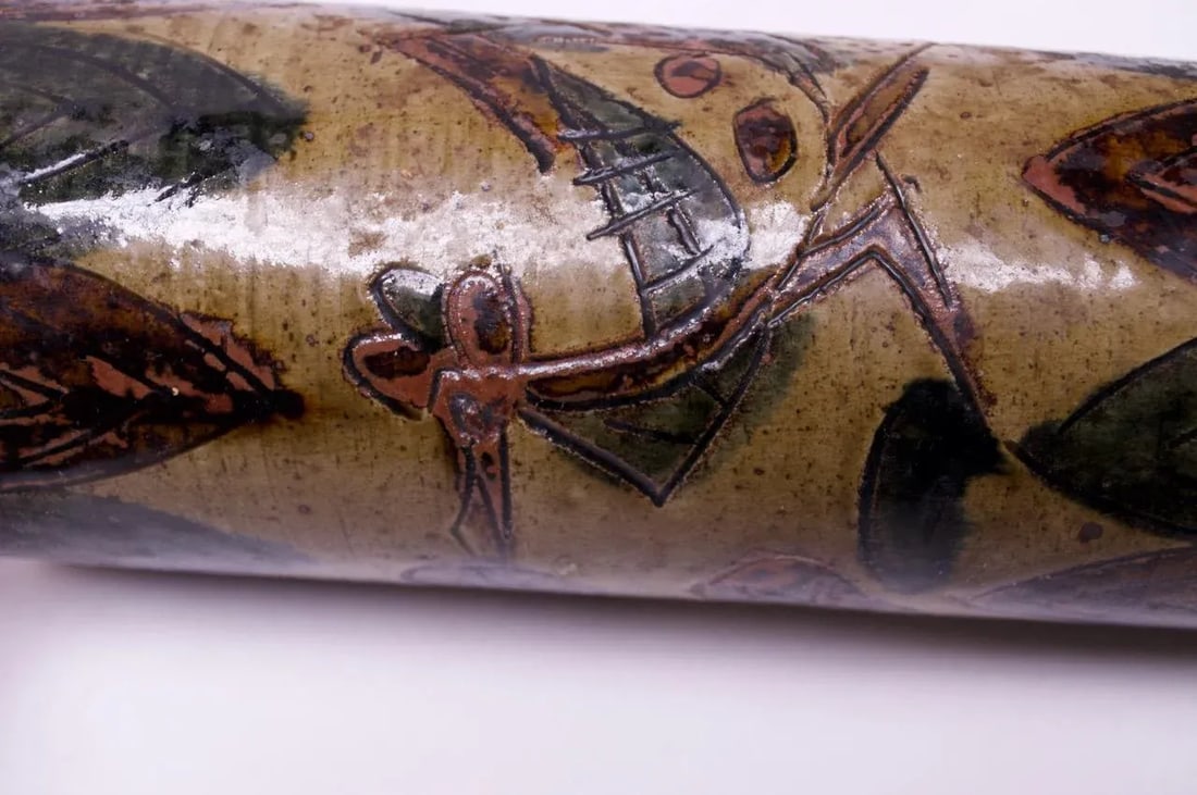 Vintage Japanese Otagiri Incised Vase by Omc - 6