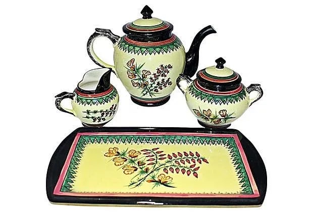 Henriot Quimper Tea Set - 35 Pieces - 2