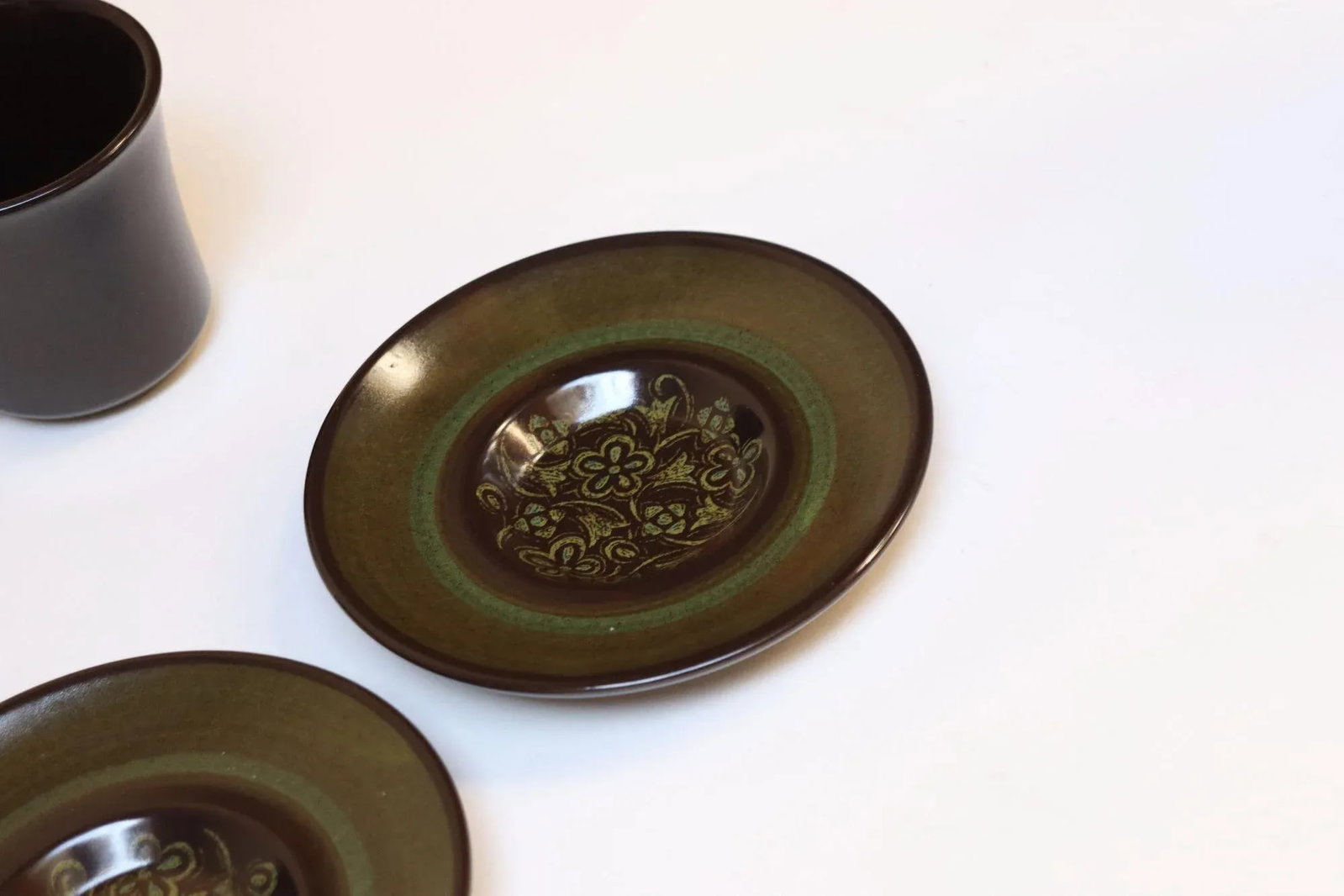 Set of Six Vintage Franciscan "Madeira" Pottery Earthernware Teacups / Coffee Mugs With Saucers - 8