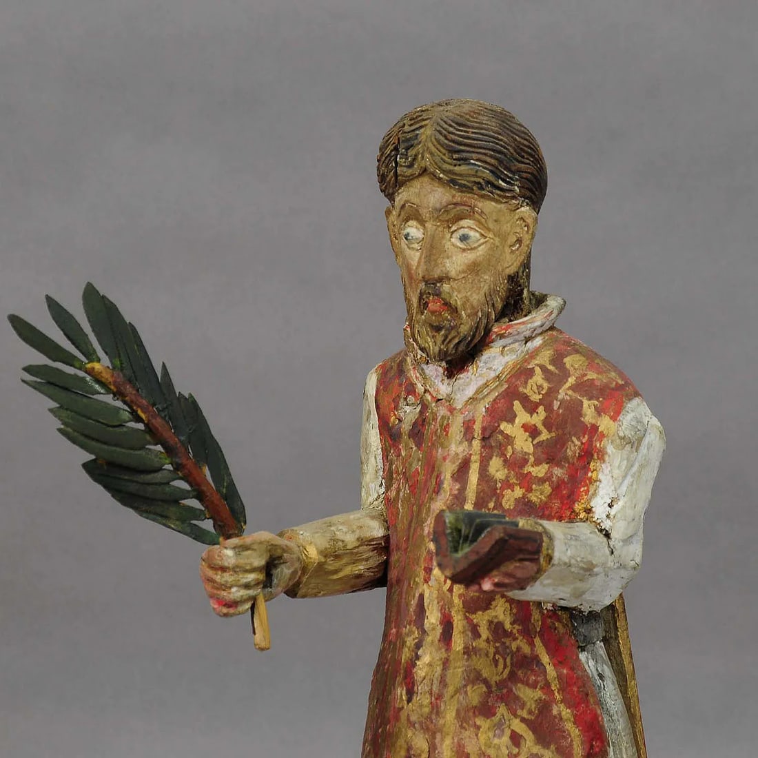 Wooden Carved Sculpture of a Saint Ca. 1850 - 2