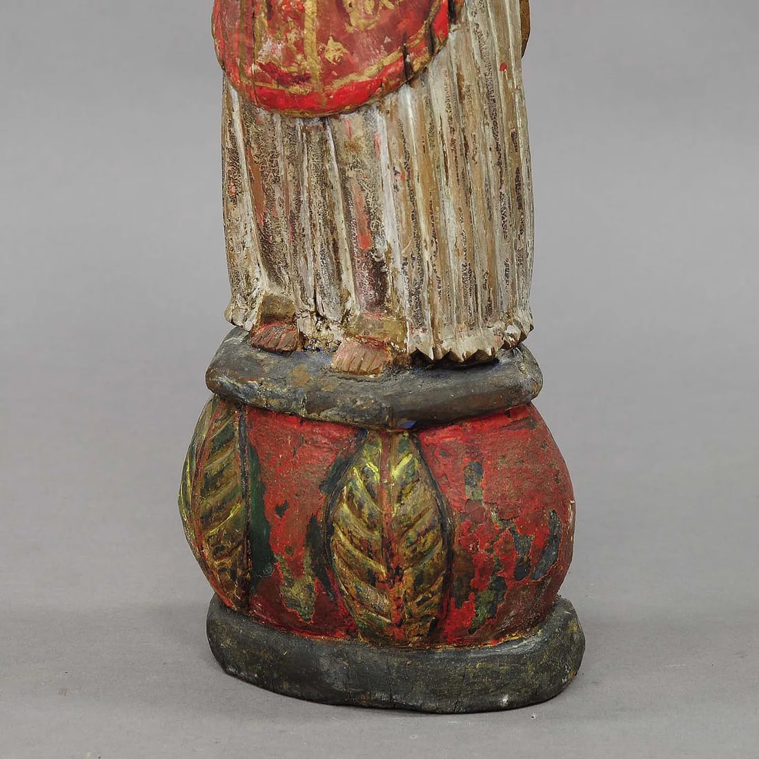 Wooden Carved Sculpture of a Saint Ca. 1850 - 3