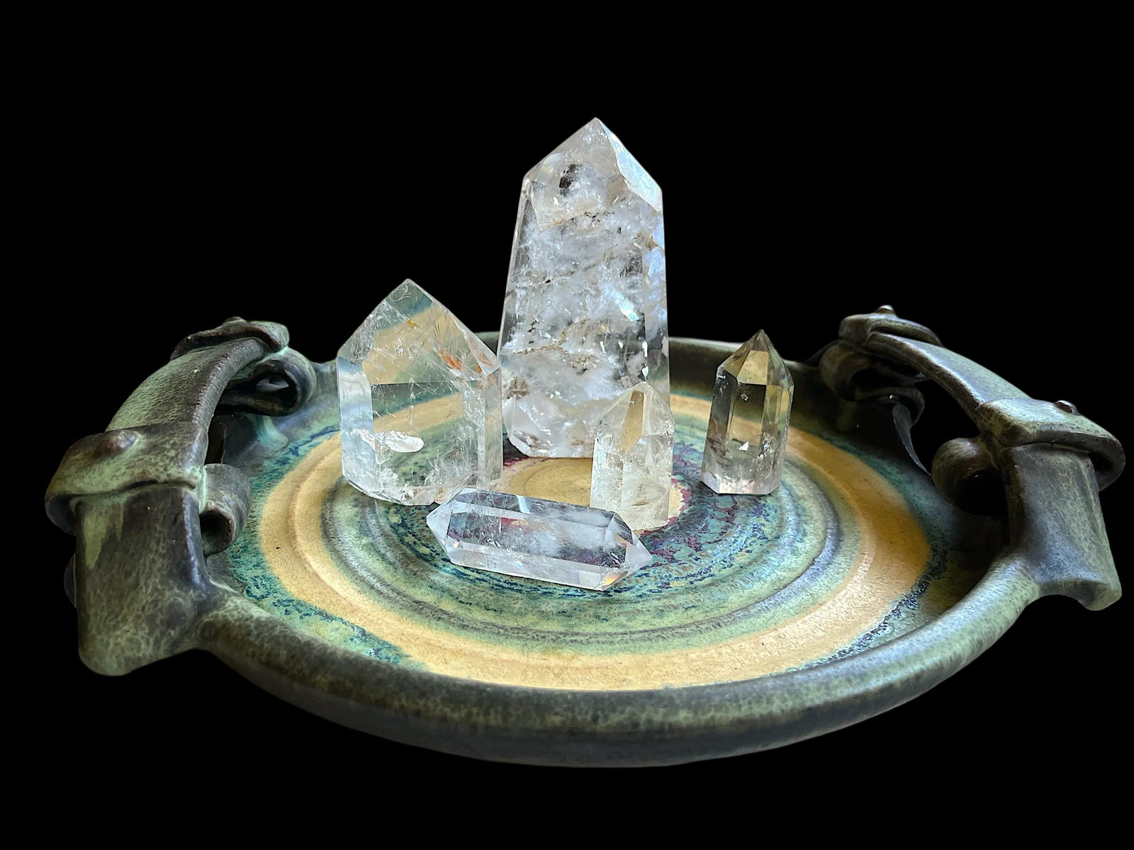 Handmade Greek Studio Ceramic Art Tray by Christos Tsimbourlas - 10