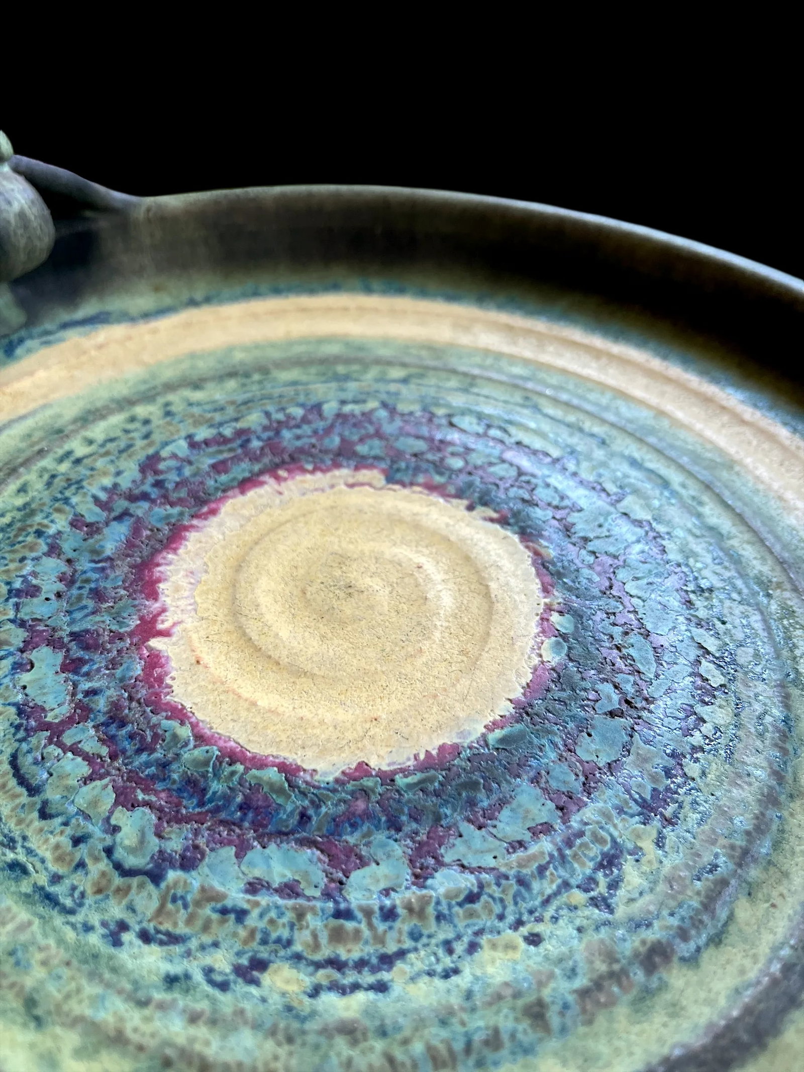 Handmade Greek Studio Ceramic Art Tray by Christos Tsimbourlas - 2