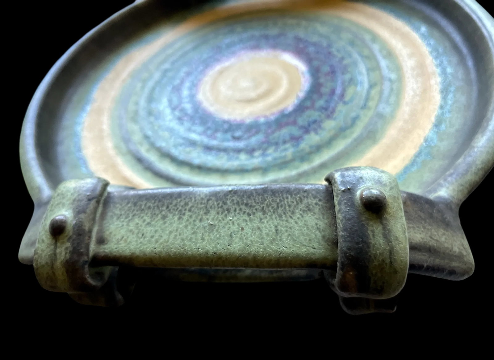 Handmade Greek Studio Ceramic Art Tray by Christos Tsimbourlas - 5