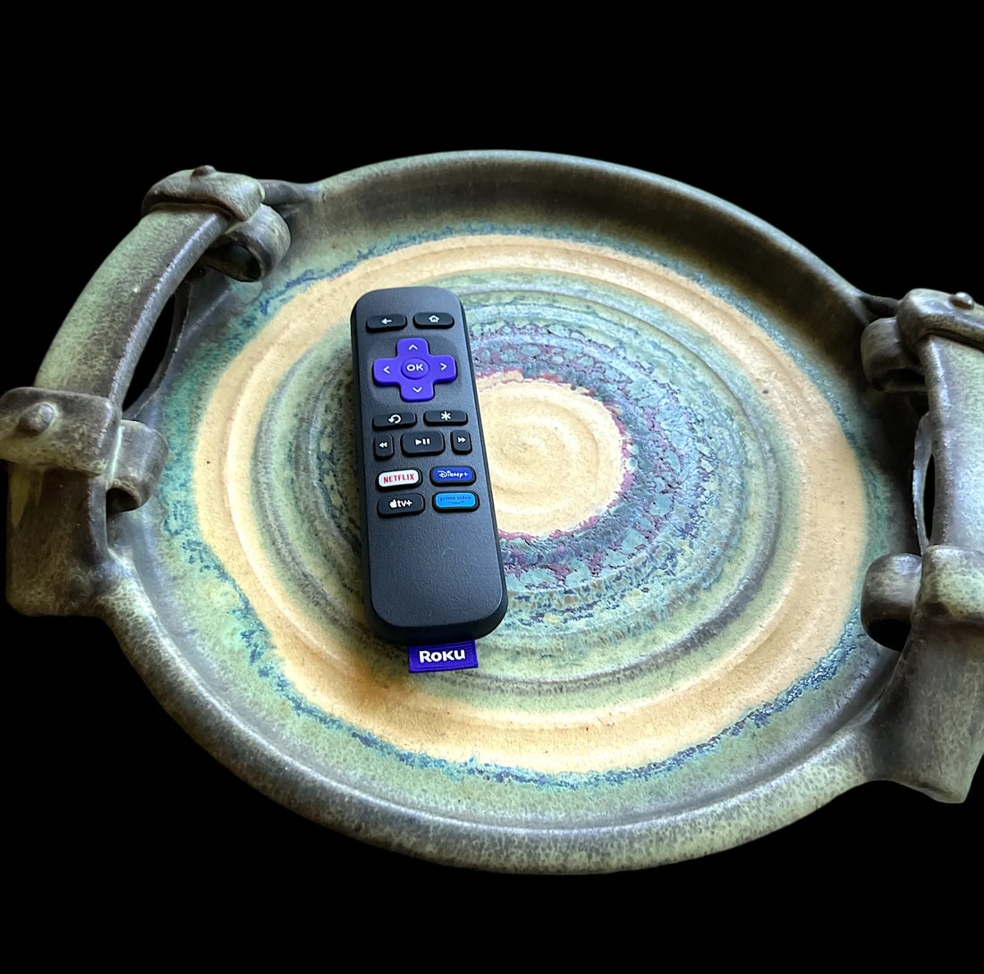 Handmade Greek Studio Ceramic Art Tray by Christos Tsimbourlas - 9
