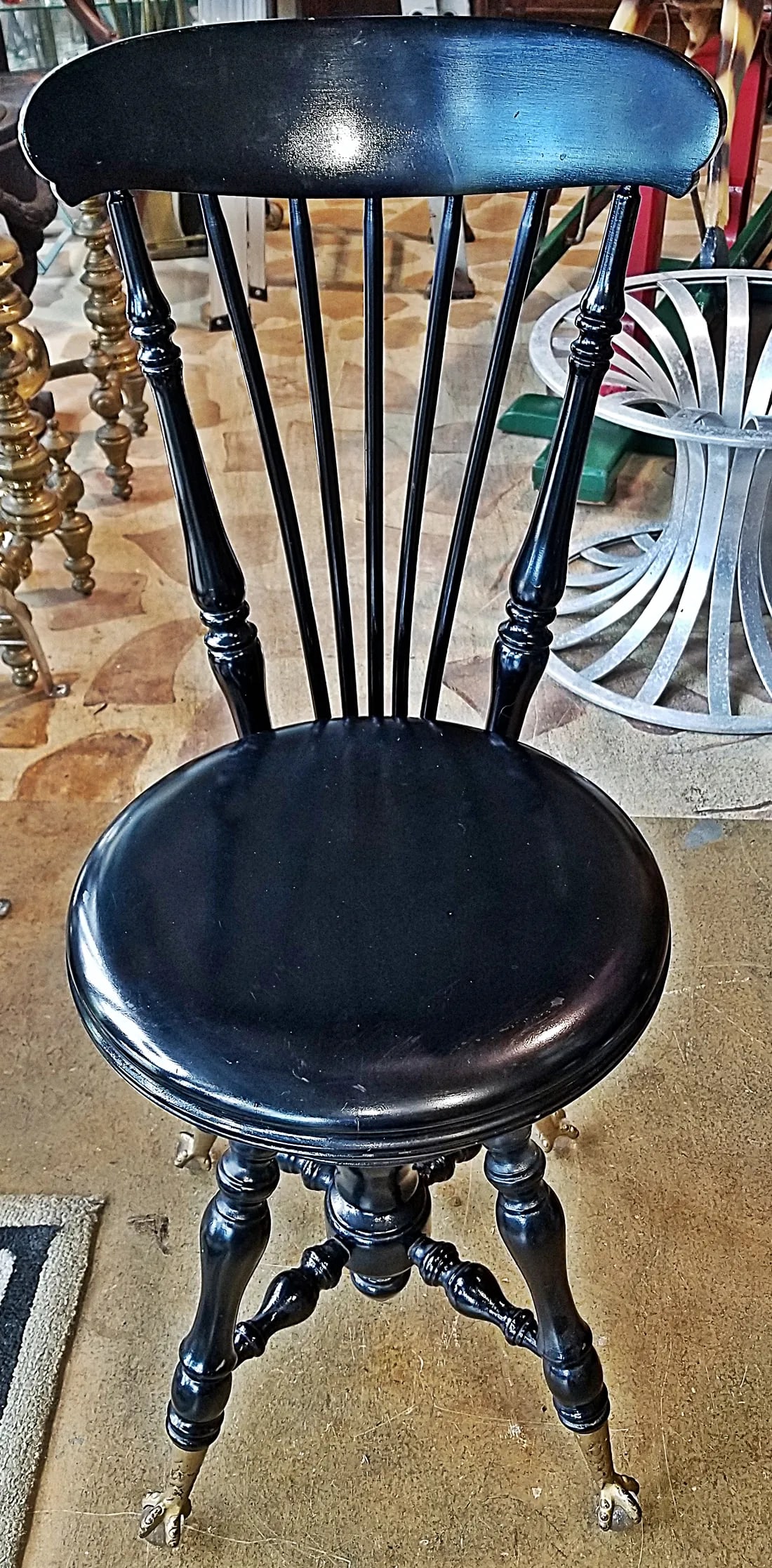 Vintage Piano Stool Chair - 3