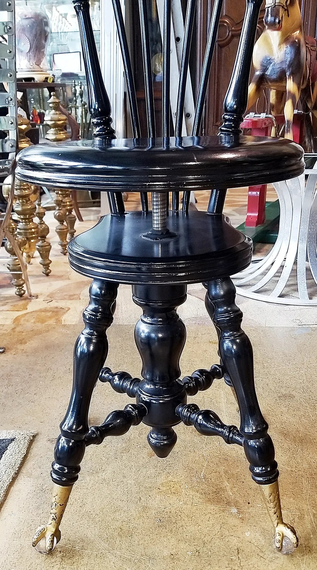 Vintage Piano Stool Chair - 5