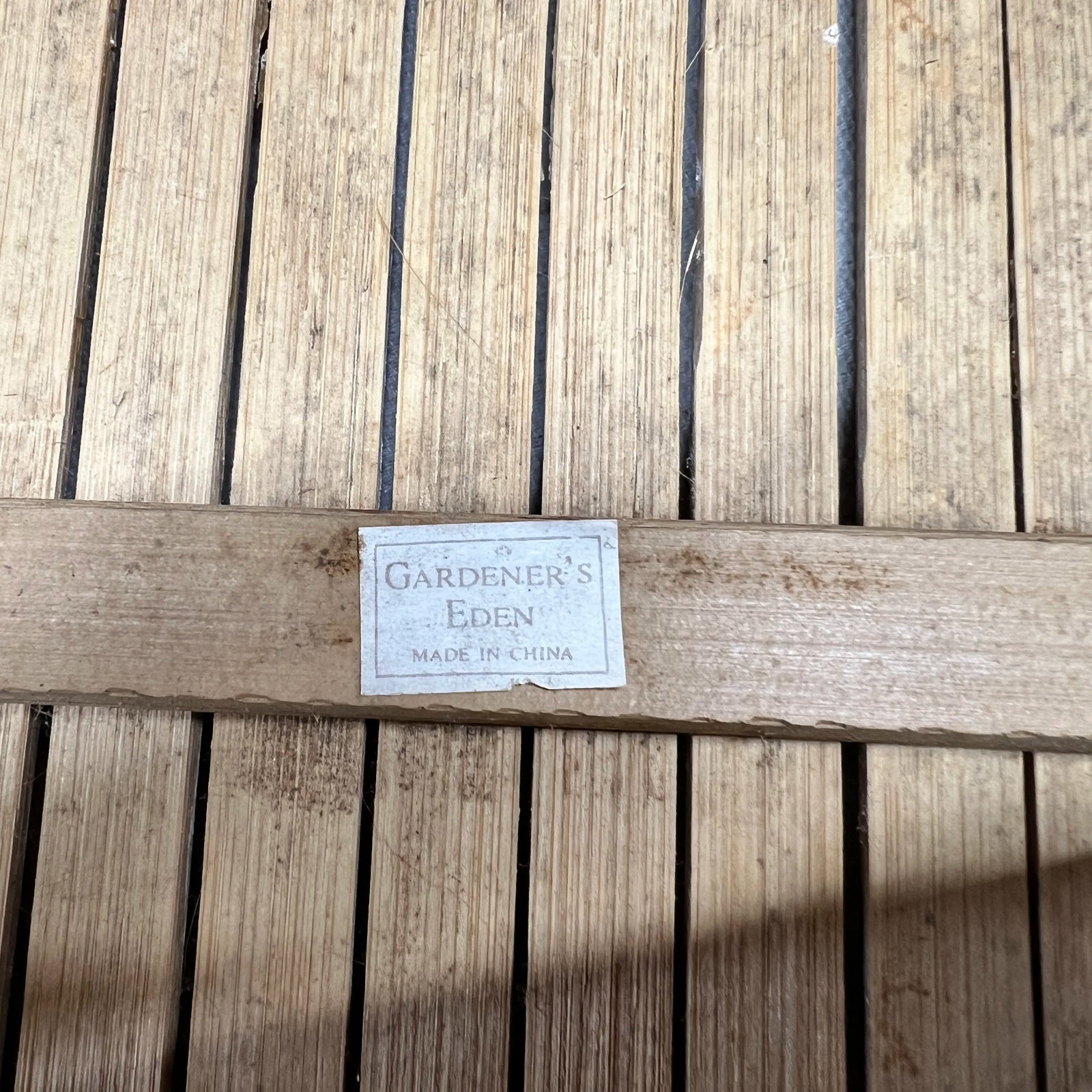 Folding Bamboo Side / Drink Table , Peg Construction - 4