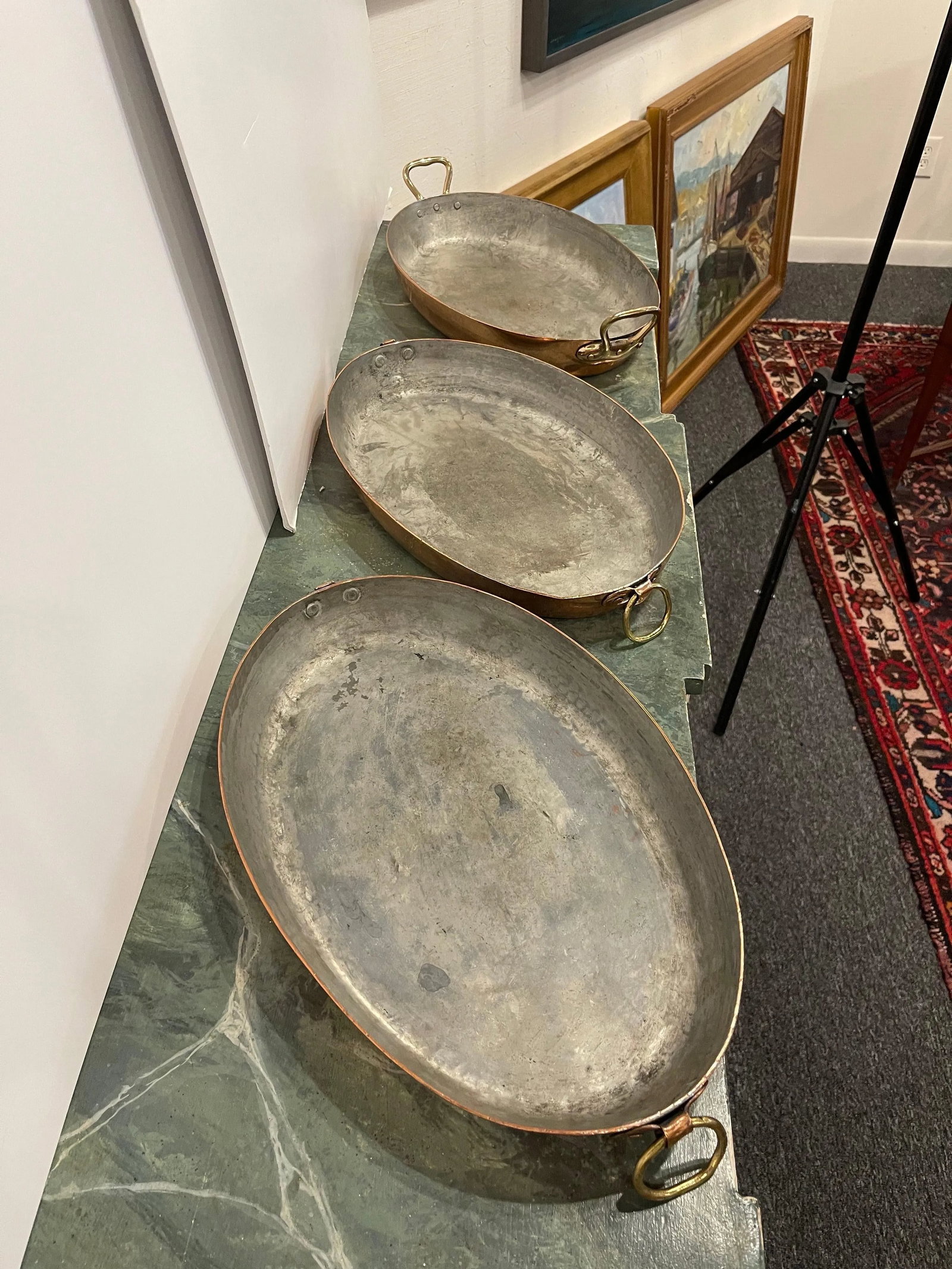 French Three Copper Sauce Pans in Different Sizes, 19th Century - Set of 3 - 4