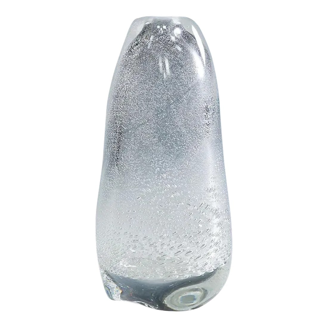 Art Glass Vase With Sodium Bubbles Tapio Wirkkala for Iittala 1940s: Art Glass Vase with Sodium Bubbles Tapio Wirkkala for Iittala 1940s A rare art glass vase designed by Tapio Wirkkala for Iittala Glassworks in the 1940s. Free blown crystal clear glass with internal s