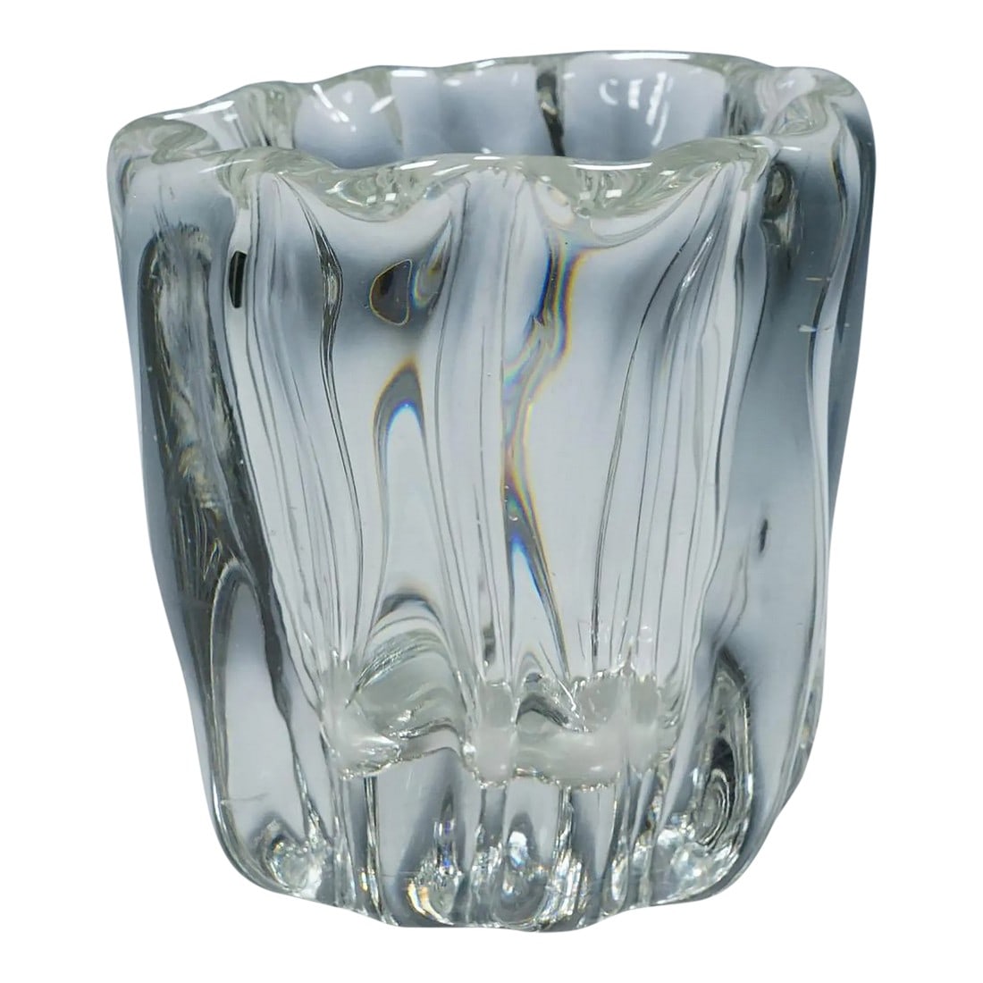 Large Stump of a Tree Art Glass Bowl by Tapio Wirkkala for Iittala 1951 (1 of 6)