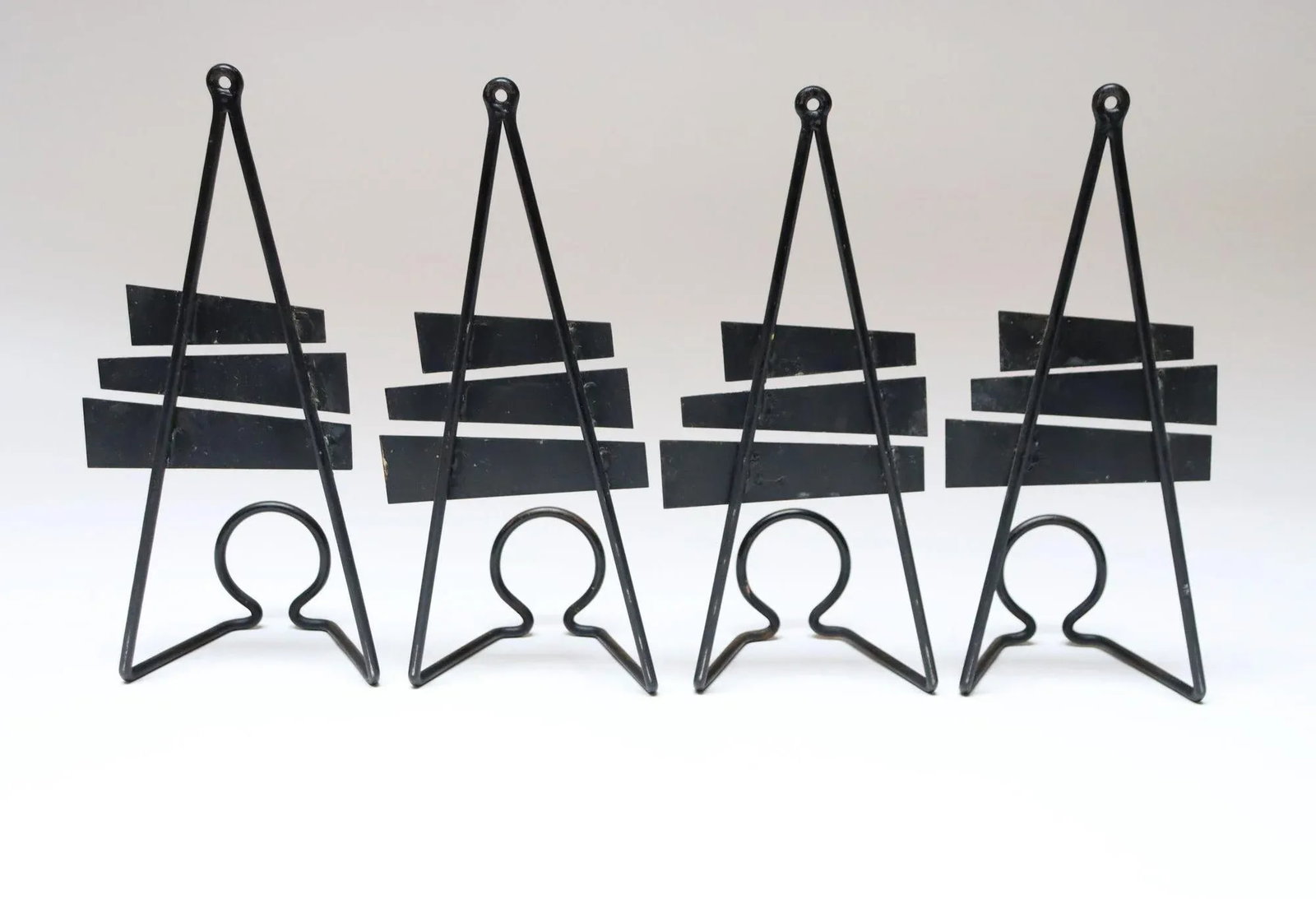 Set of Four Italian Modern Enamel and Steel "Fish" Mounted Coat Hooks by Siva - 4