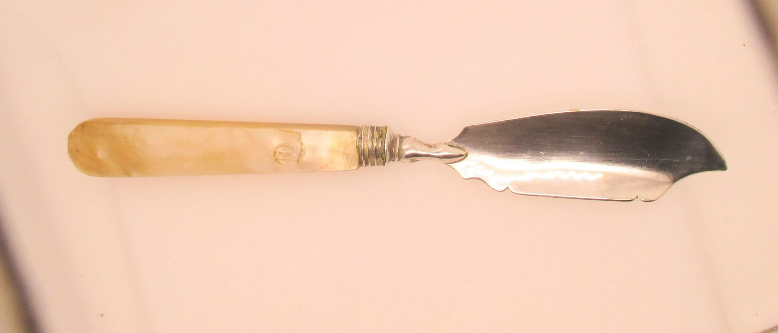 Antique 1837 English Sterling Silver Butter Knife - 2