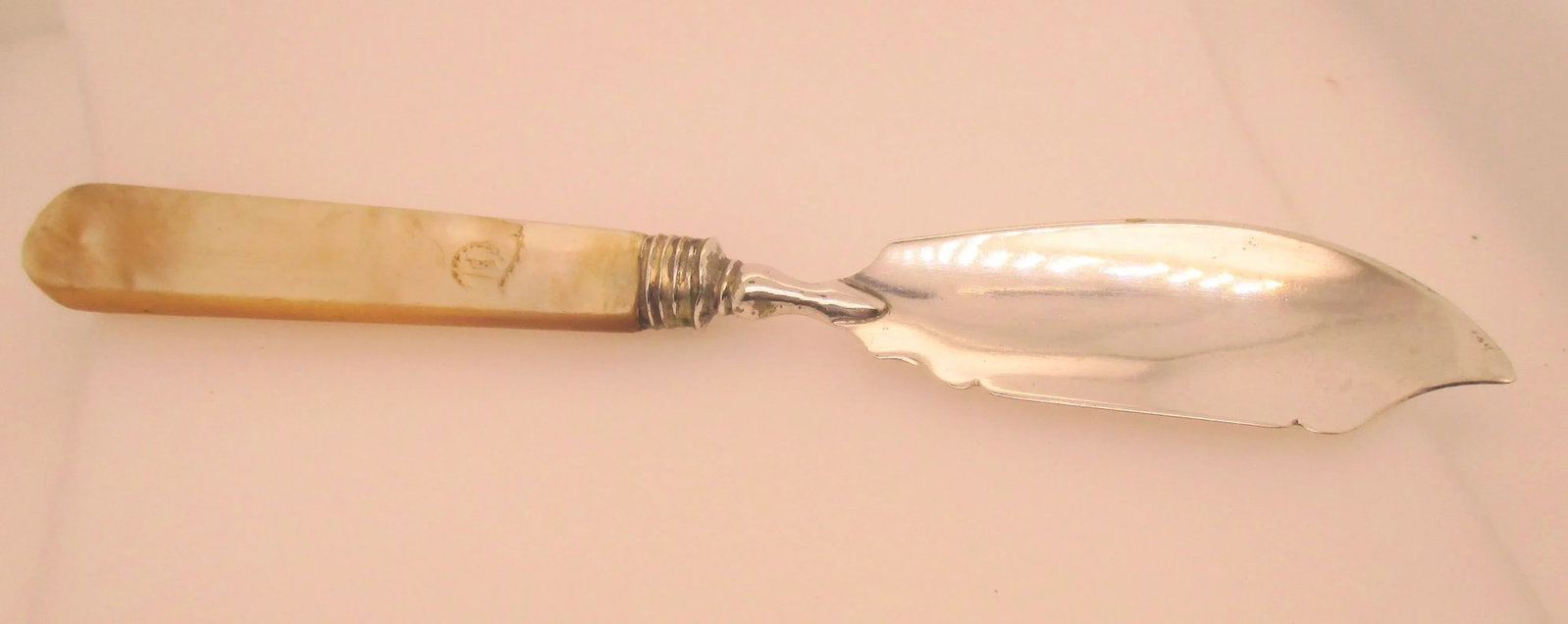 Antique 1837 English Sterling Silver Butter Knife - 4