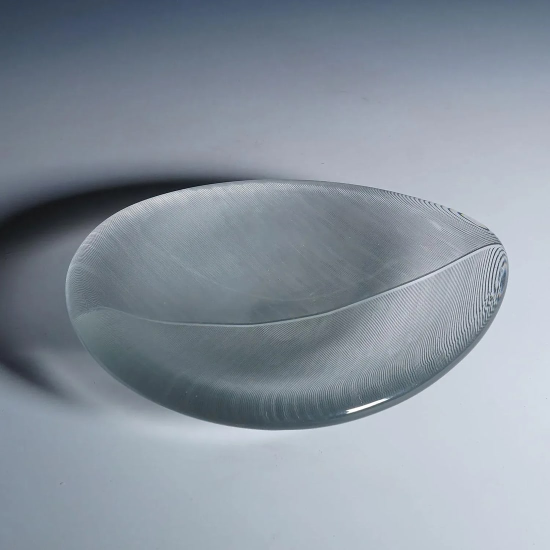 Large Vintage Art Glass Bowl by Tapio Wirkkala for Iittala 1950s - 10