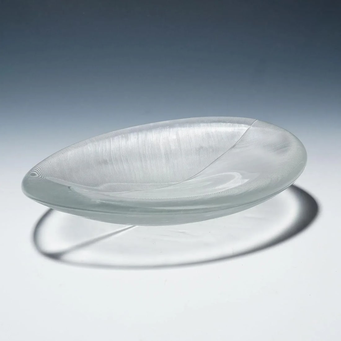 Large Vintage Art Glass Bowl by Tapio Wirkkala for Iittala 1950s - 3