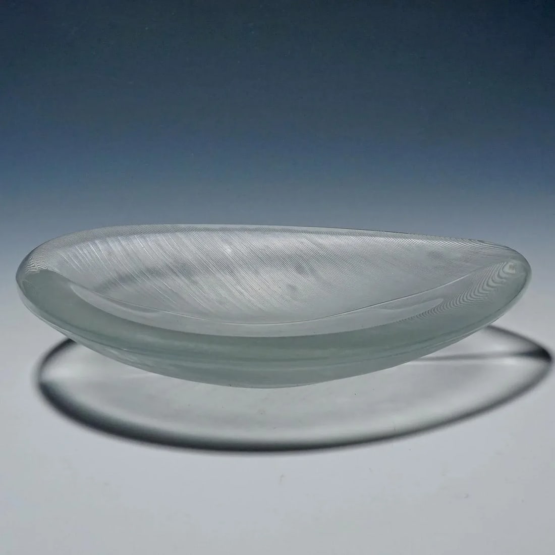 Large Vintage Art Glass Bowl by Tapio Wirkkala for Iittala 1950s - 4