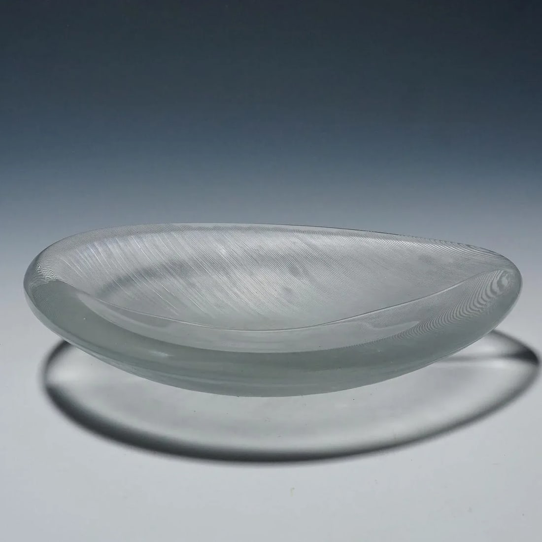 Large Vintage Art Glass Bowl by Tapio Wirkkala for Iittala 1950s - 5