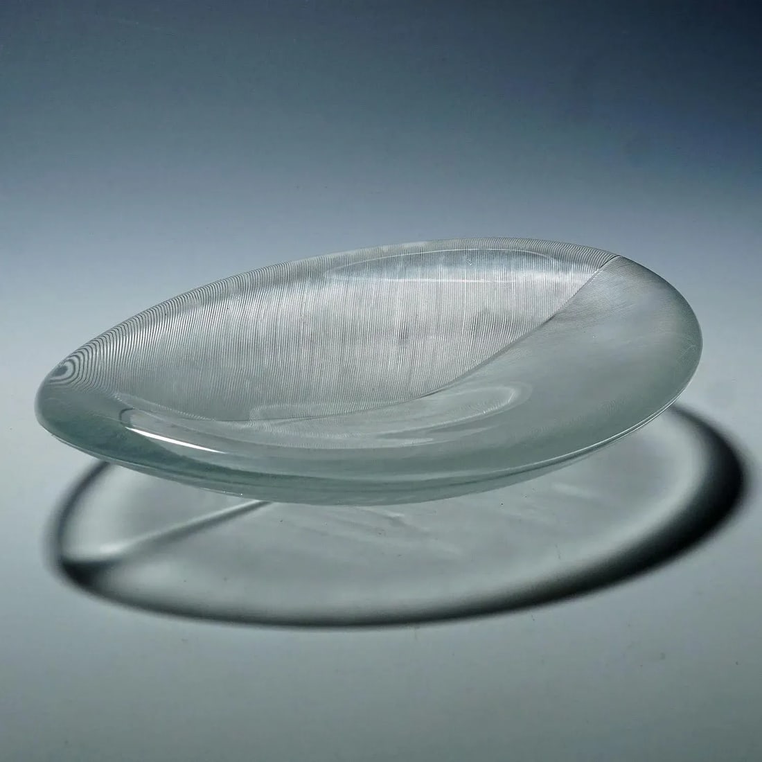 Large Vintage Art Glass Bowl by Tapio Wirkkala for Iittala 1950s - 7