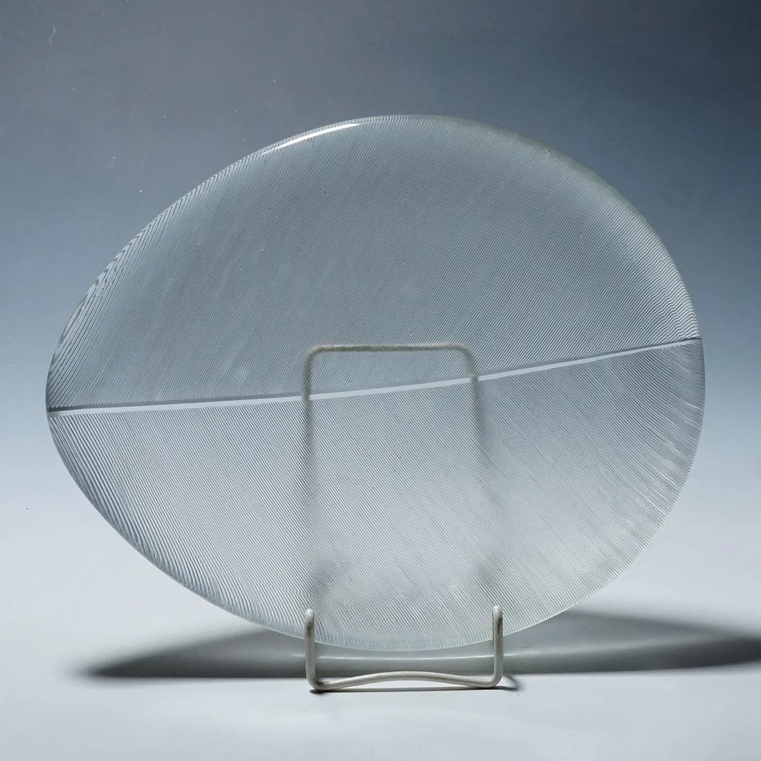 Large Vintage Art Glass Bowl by Tapio Wirkkala for Iittala 1950s - 8