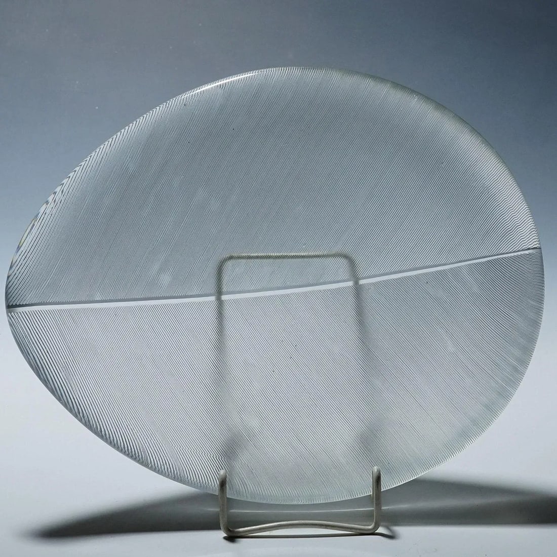 Large Vintage Art Glass Bowl by Tapio Wirkkala for Iittala 1950s - 9