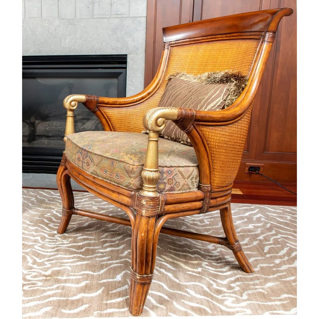 A Pair Ethan Allen Bermuda Upholstered Chair - 2