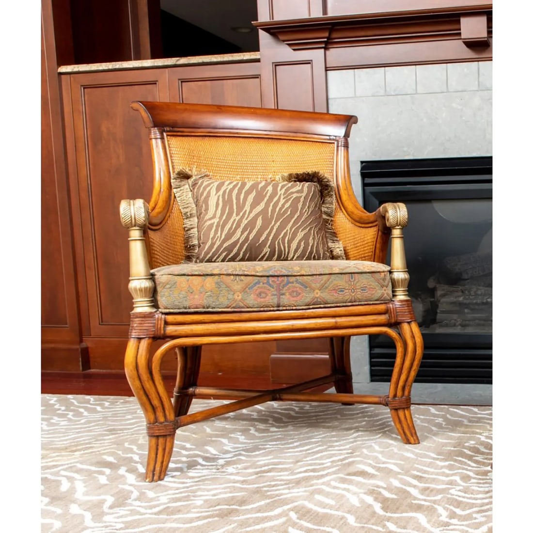 A Pair Ethan Allen Bermuda Upholstered Chair - 3