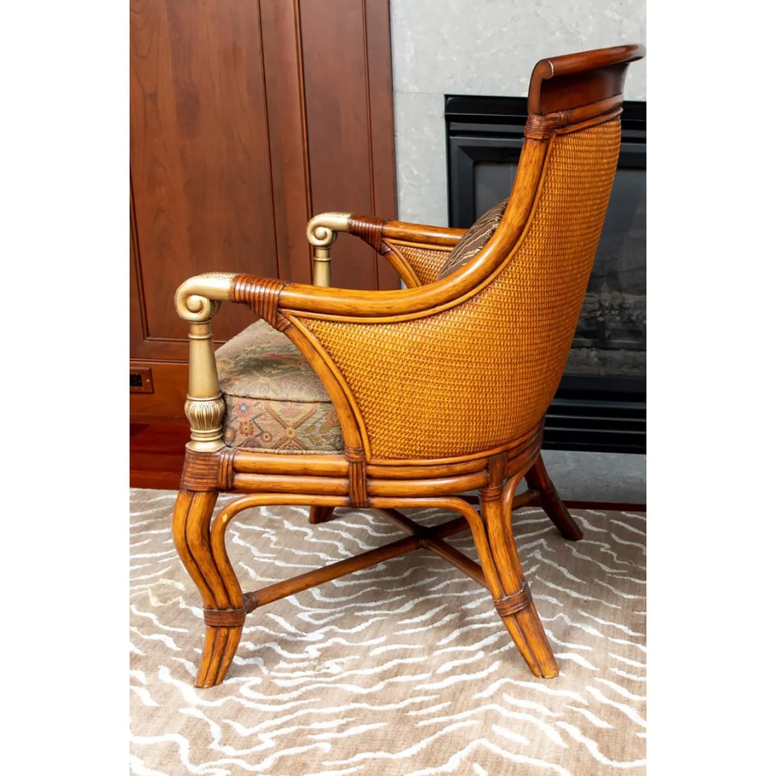 A Pair Ethan Allen Bermuda Upholstered Chair - 7