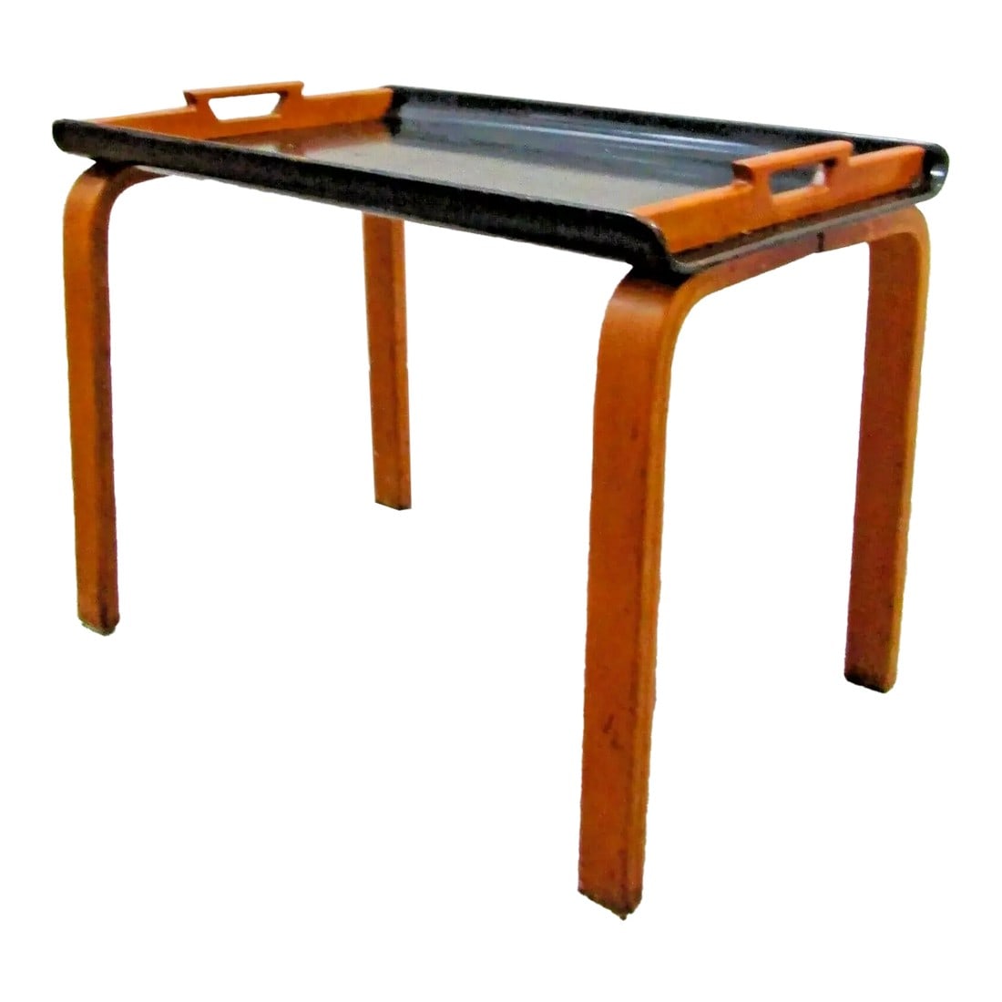 1940s Birch and Laminate Cafe Table Handled Coffee Table Attributed to Alvar Aalto (1 of 12)