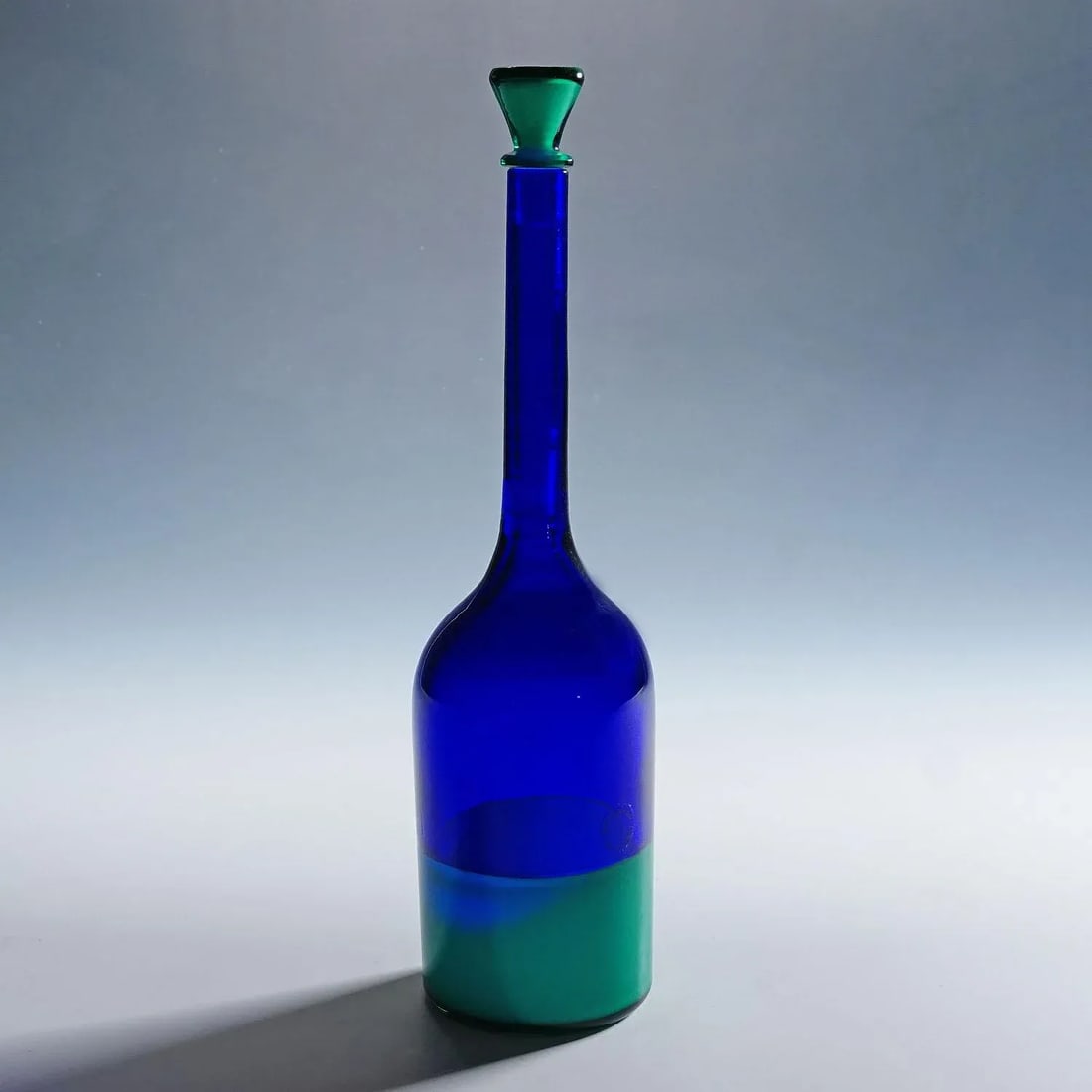 Rare Art Glass Bottle Morandiana by Gio Ponti for Venini Murano - 2