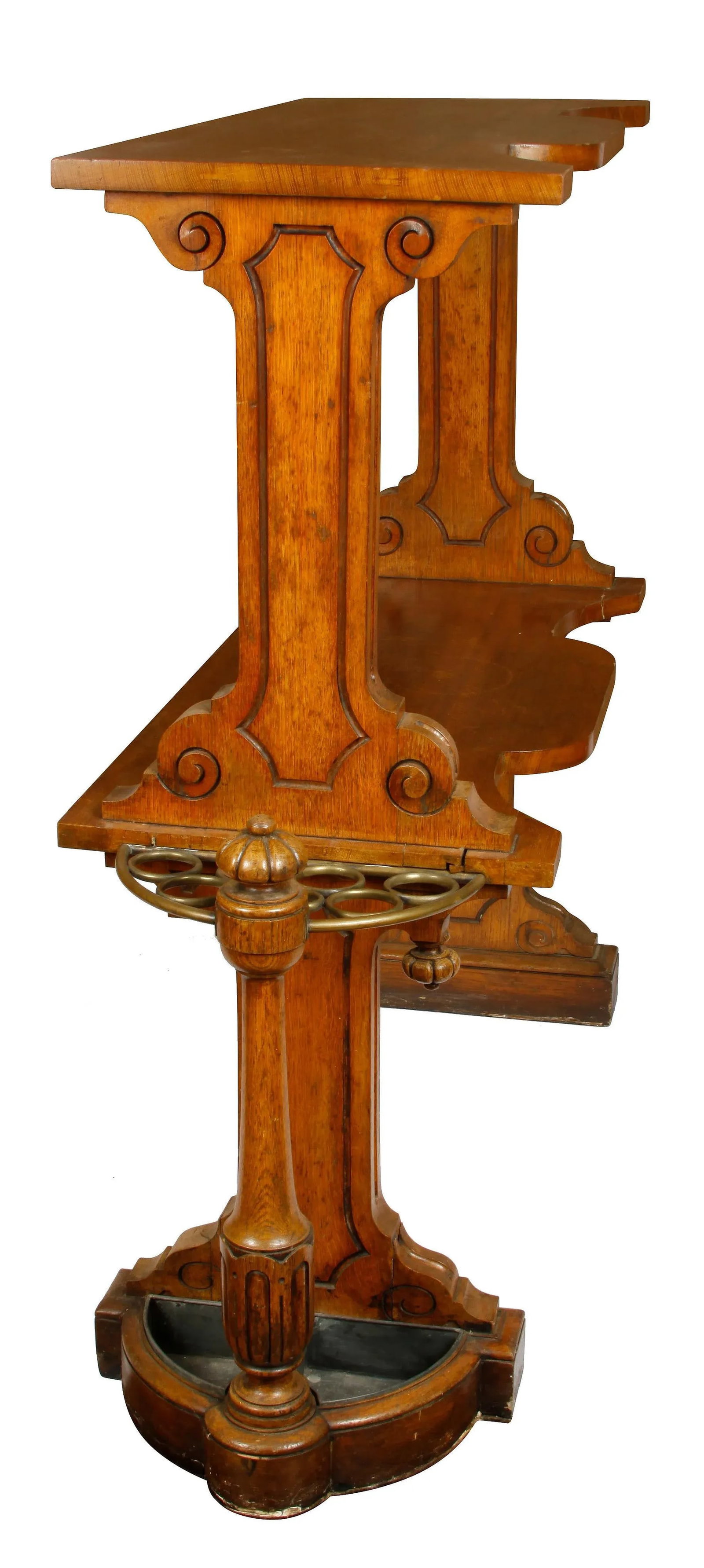 Antique English Two-Tier Etagere Hall Stand - 2