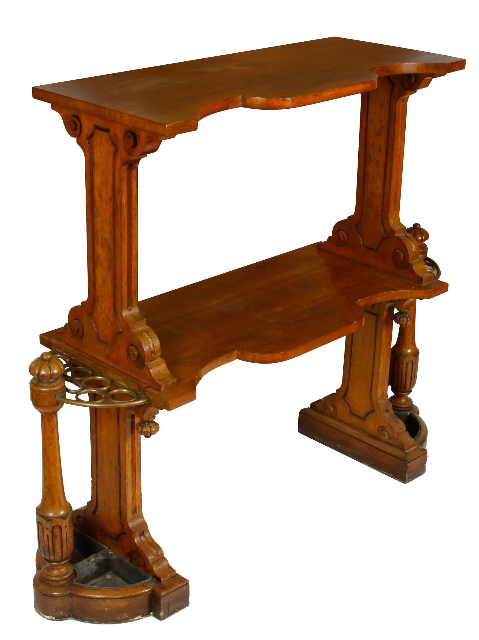 Antique English Two-Tier Etagere Hall Stand - 4