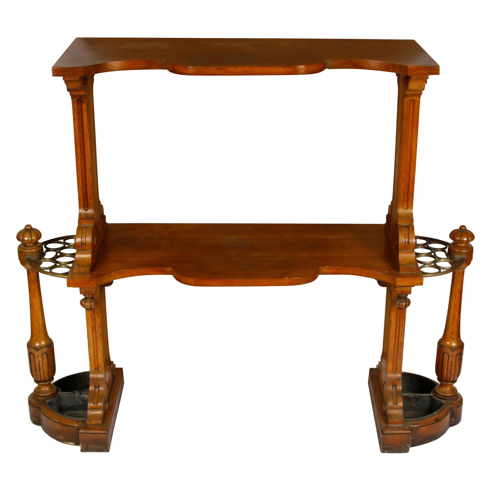 Antique English Two-Tier Etagere Hall Stand - 5