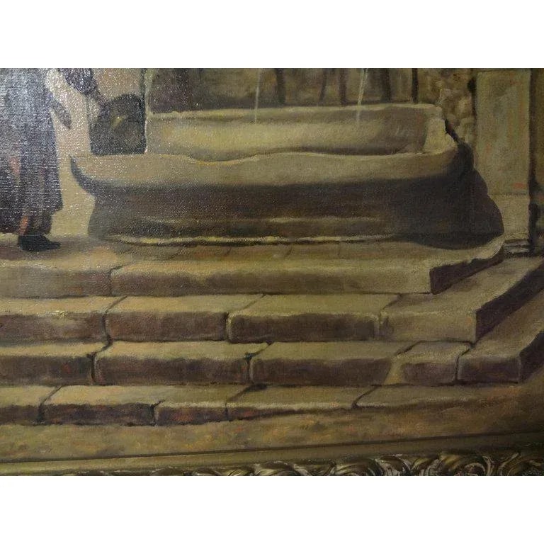 1920s Louis Saphier Signed Orientalist Scene Oil on Canvas - 5