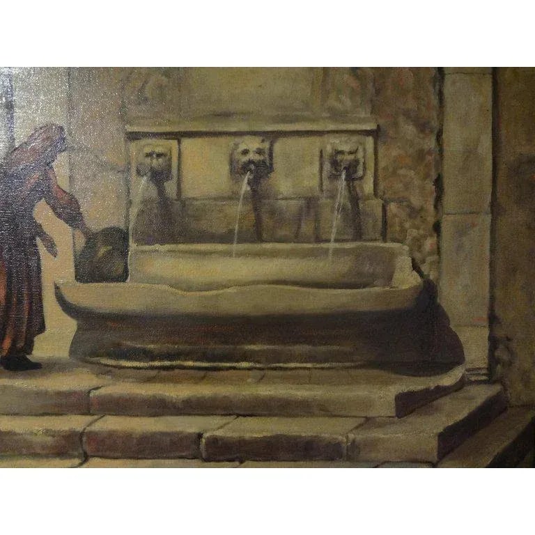1920s Louis Saphier Signed Orientalist Scene Oil on Canvas - 7