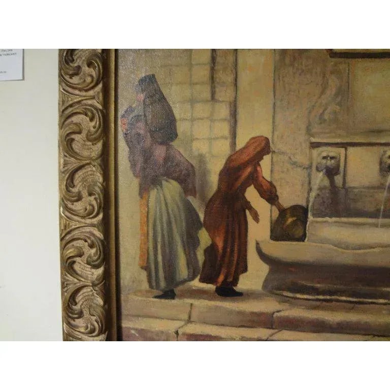 1920s Louis Saphier Signed Orientalist Scene Oil on Canvas - 8