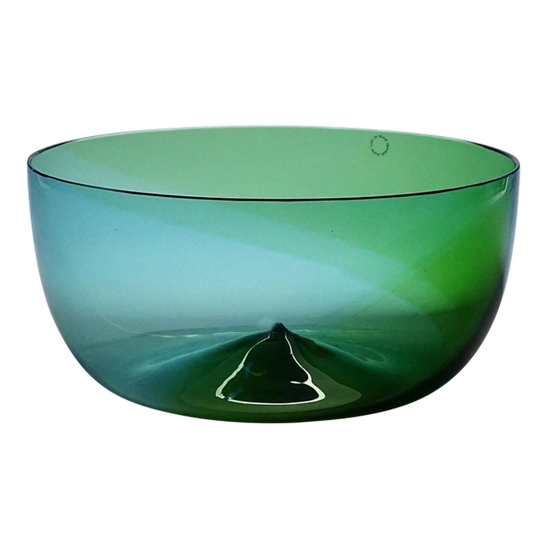 Large Venini Bowl 'Coreano', Designed by Tapio Wirkkala in 1966: Large Venini Bowl 'Coreano', Designed by Tapio Wirkkala in 1966 A blue and green a fasce a spirale bowl from the Coreani series. Designed in 1966 by Tapio Wirkkala for Venini. Produced 1989 by