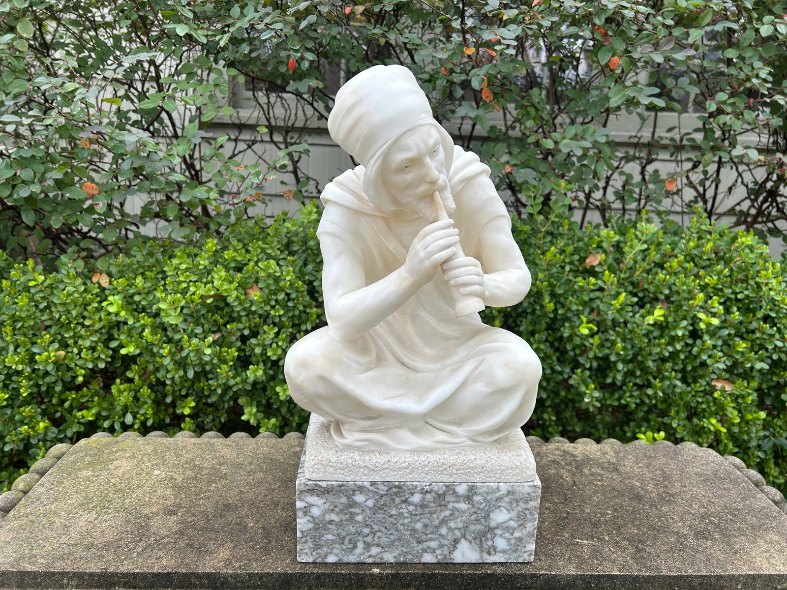 19th Century Italian Arabesque Style Carrara Marble Sculpture Signed Pugi - 12