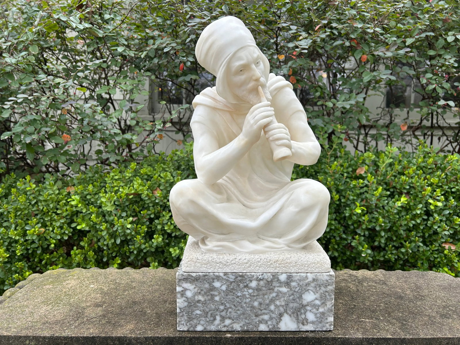 19th Century Italian Arabesque Style Carrara Marble Sculpture Signed Pugi - 4