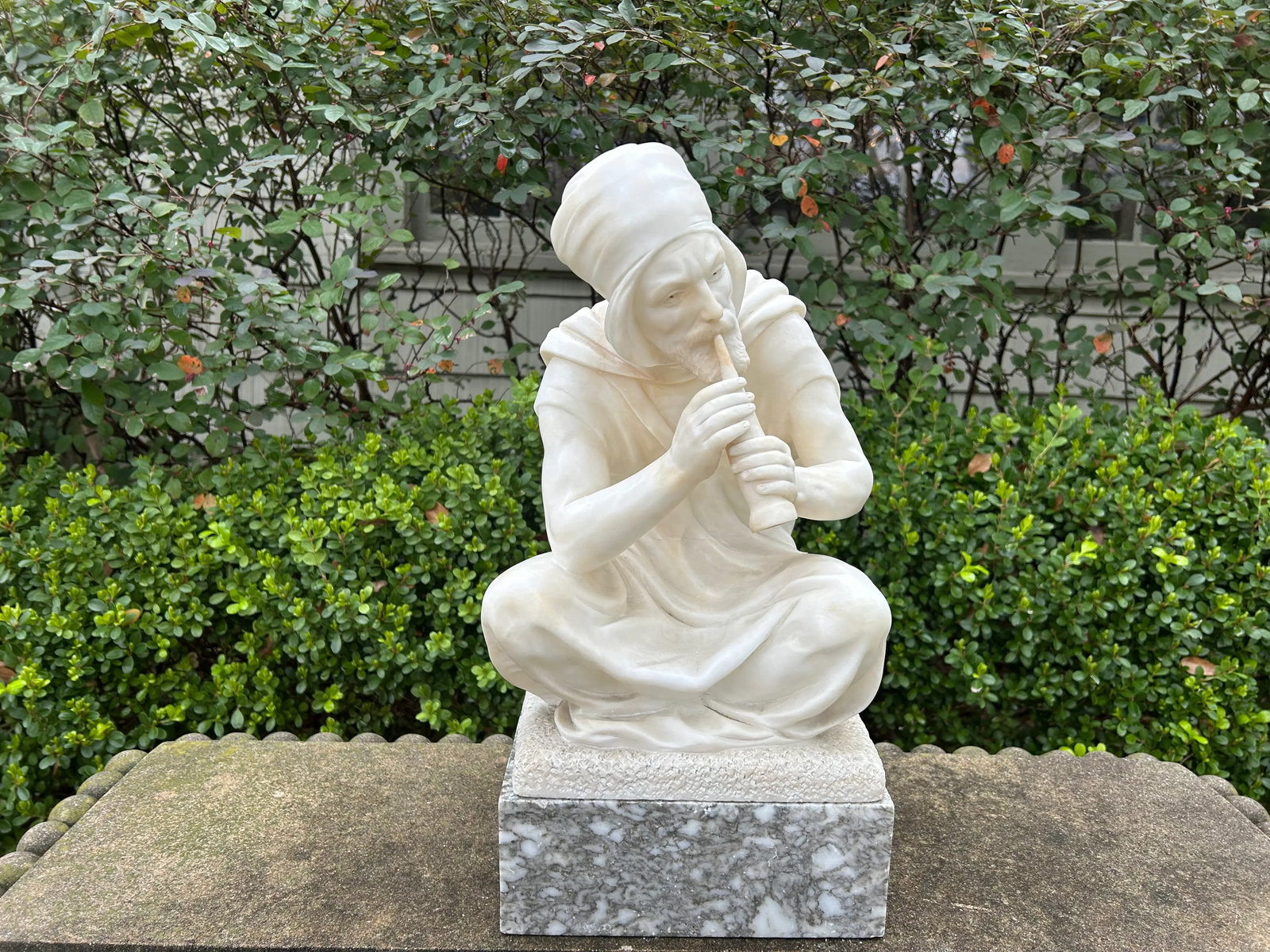 19th Century Italian Arabesque Style Carrara Marble Sculpture Signed Pugi - 6