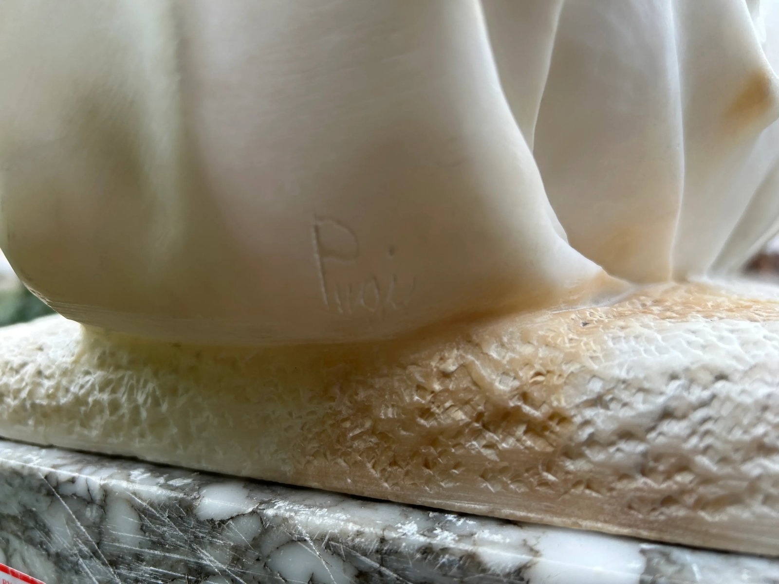 19th Century Italian Arabesque Style Carrara Marble Sculpture Signed Pugi - 8