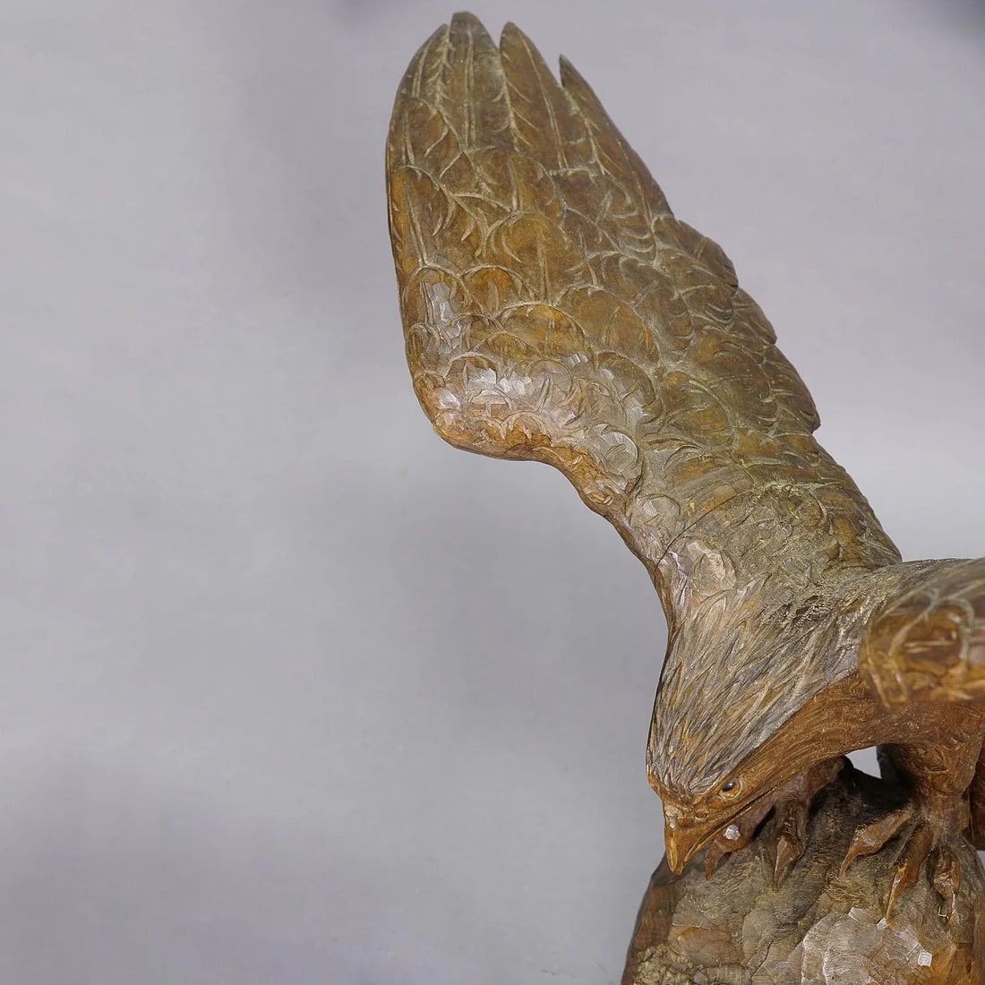 Large Hand-Carved Statue of an Eagle, Black Forest Ca. 1900 - 10