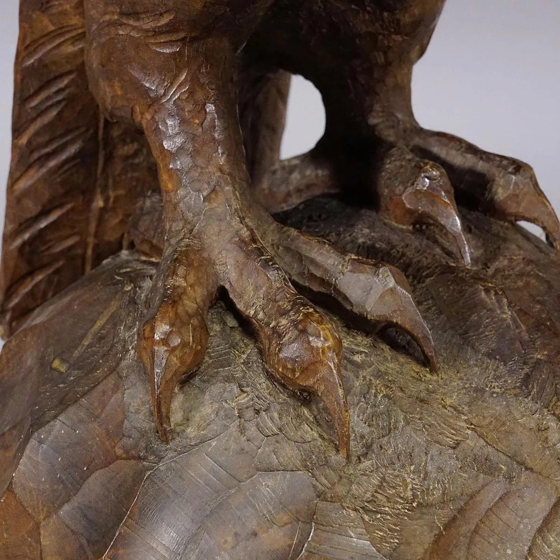 Large Hand-Carved Statue of an Eagle, Black Forest Ca. 1900 - 11