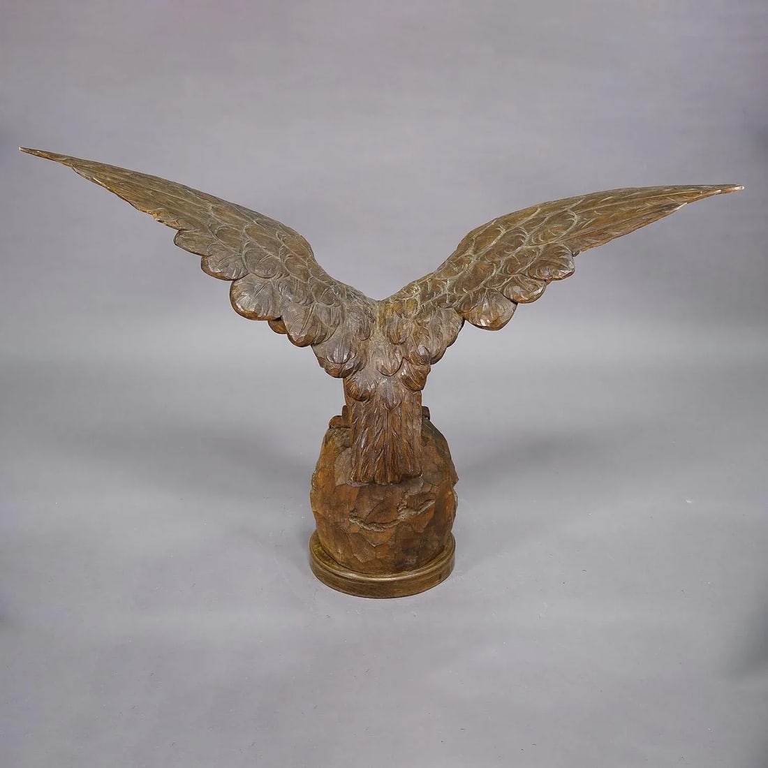 Large Hand-Carved Statue of an Eagle, Black Forest Ca. 1900 - 12