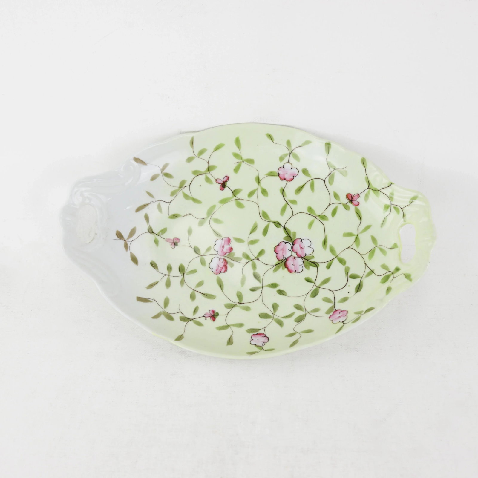 Vintage Hand-Painted Porcelain Pitcher & Plates Set With Floral Design - 10