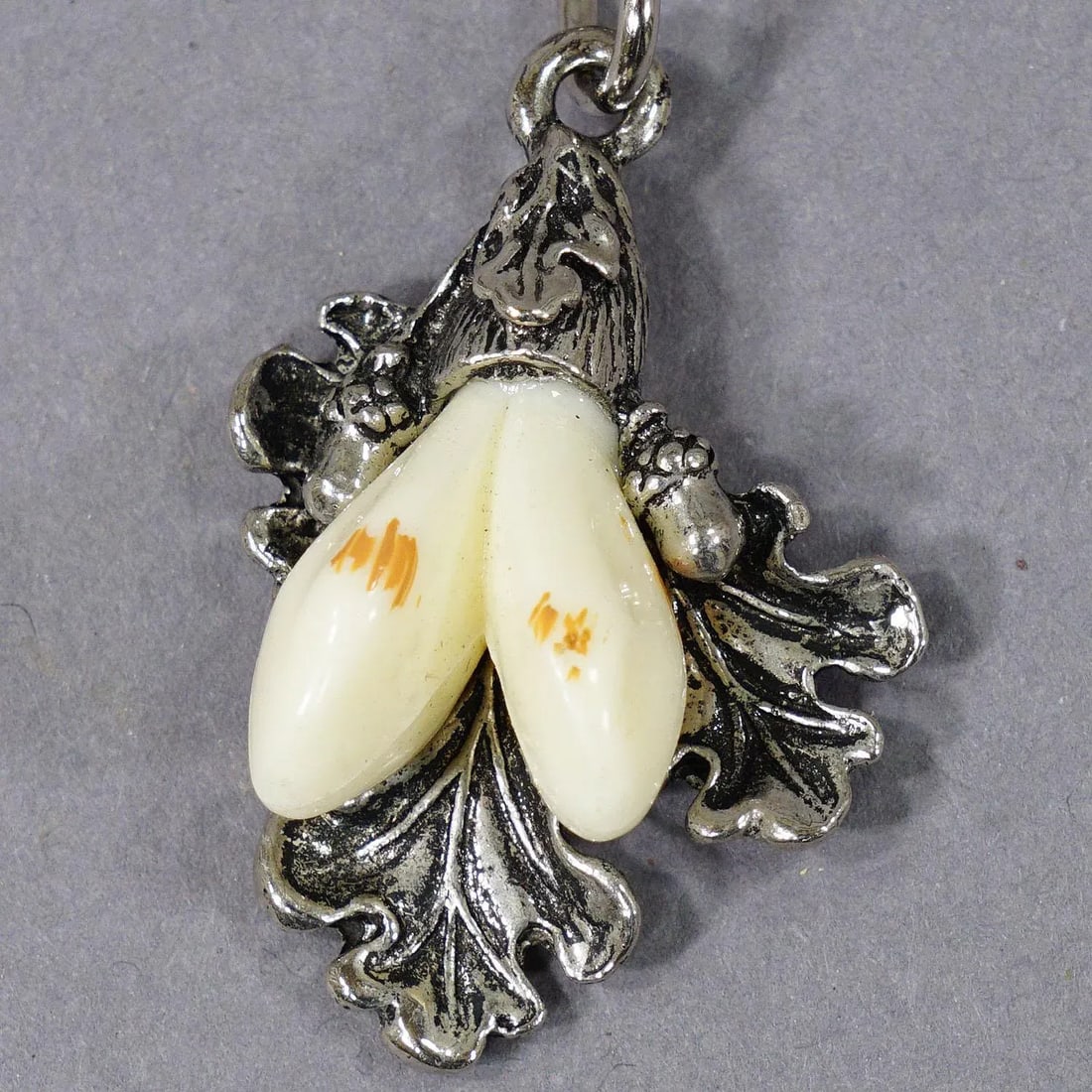 Vintage Bavarian Traditional Folksy Jewelry Pin With Hunting Pendant - 4