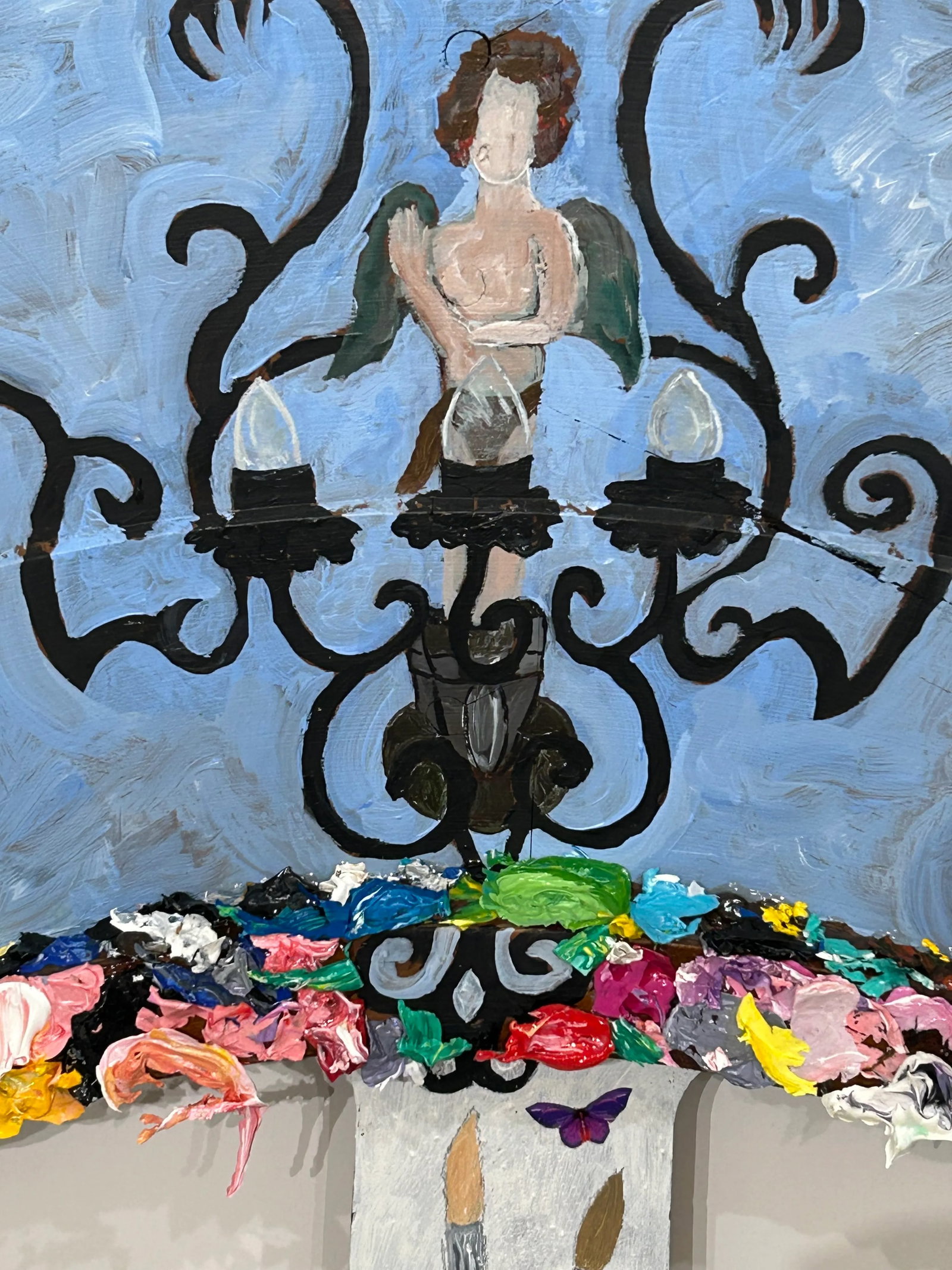 Very Large Original Studio Painting on Industrial Object - 5