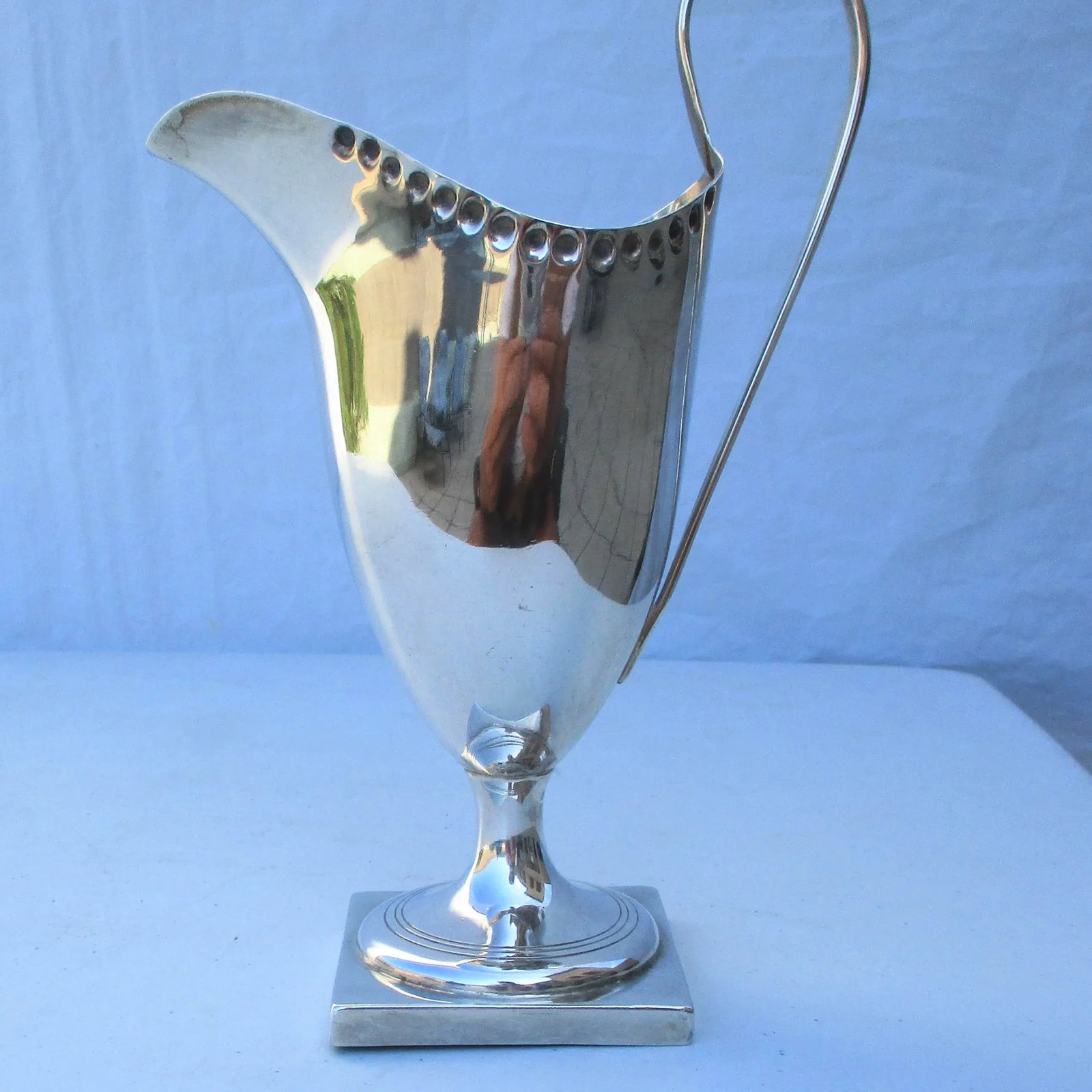 Antique 1800s English Helmet Shaped Milk Pitcher - 2