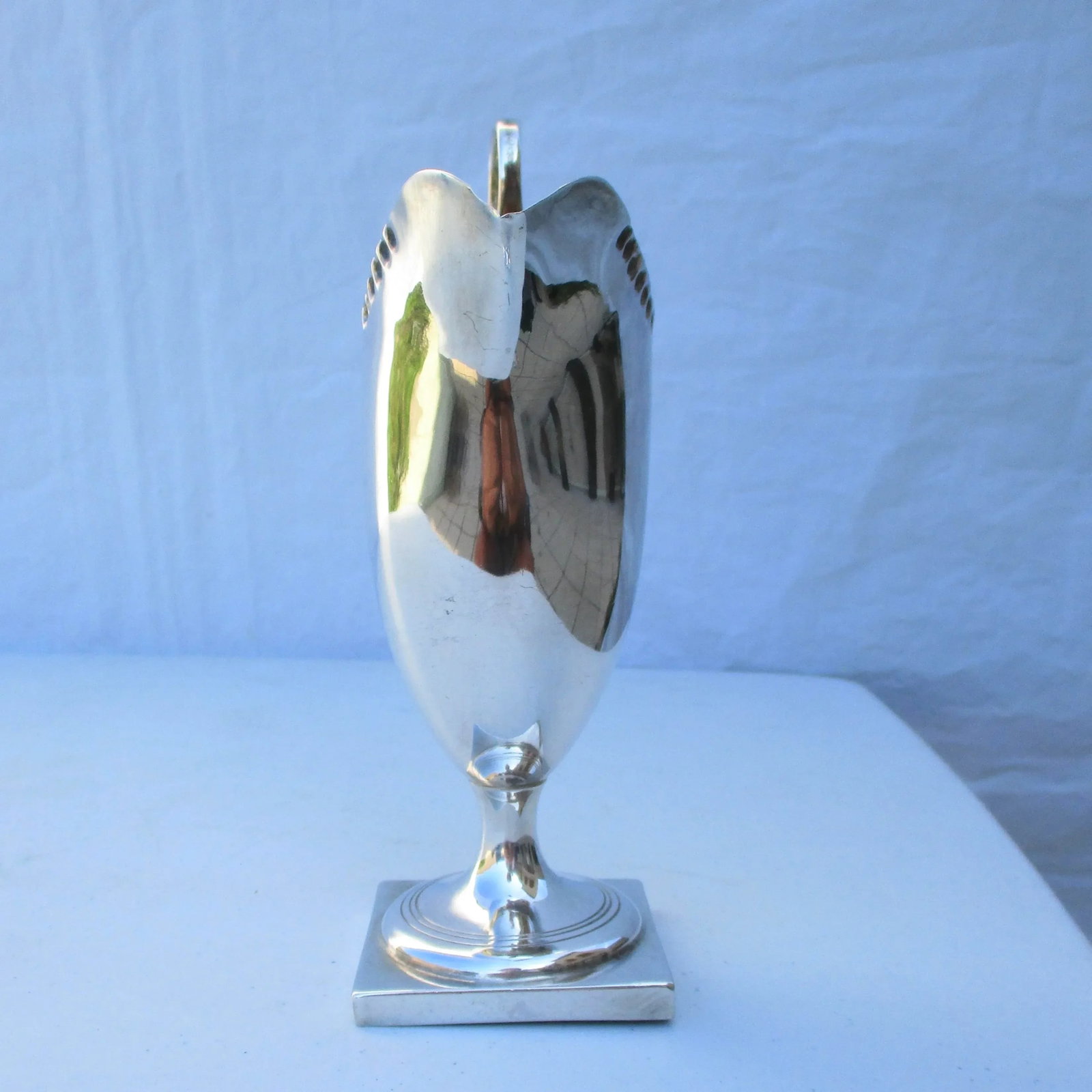 Antique 1800s English Helmet Shaped Milk Pitcher - 3