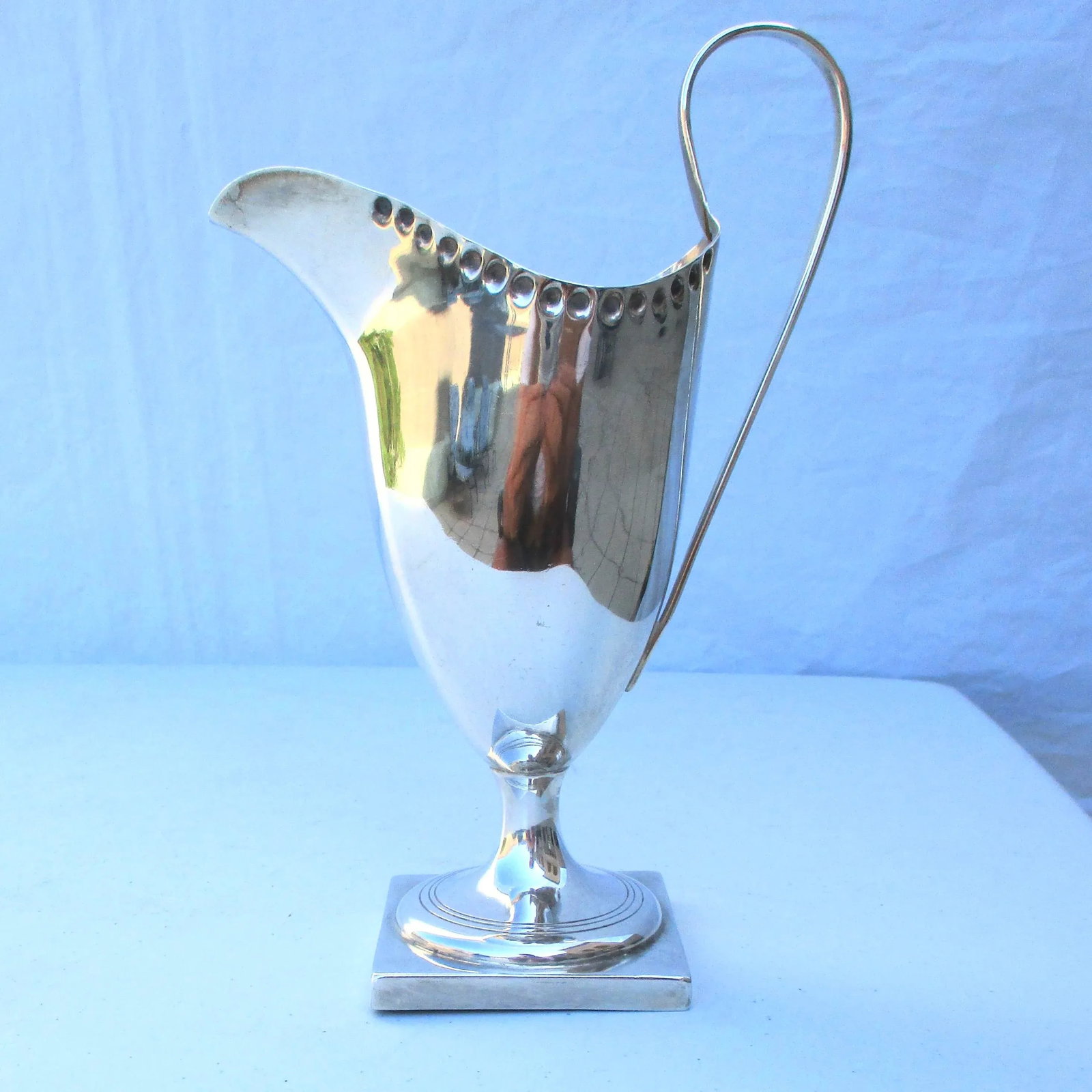 Antique 1800s English Helmet Shaped Milk Pitcher - 7